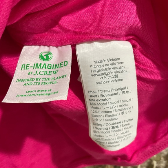 🩷 NWT J Crew hot pink knit tank stretch sz M - Picture 6 of 9